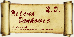 Milena Danković vizit kartica